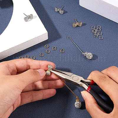 2 пара 2 цветных латунных фурнитуры для серег с кубическим цирконием и петлей DIY-SZ0008-41-1