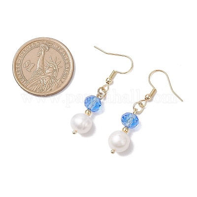 3 пара круглых серег из натурального культивированного пресноводного жемчуга из нержавеющей стали 304 EJEW-JE06817-01-1