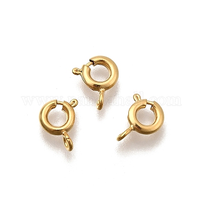 Экологически чистые латунные пружинные кольцевые застежки KK-D082-01E-G-1