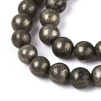 Природного пирита бисер нитей X-G-S249-01-8mm-1