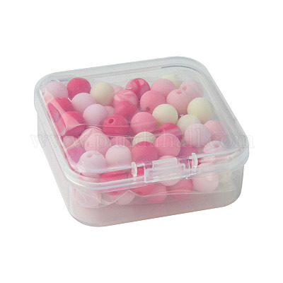 70шт прорезиненные акриловые бусины MACR-FS0001-71B-1