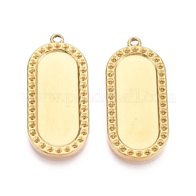 Оправы для подвесок из нержавеющей стали 304 в виде кабошонов STAS-T067-20G-1