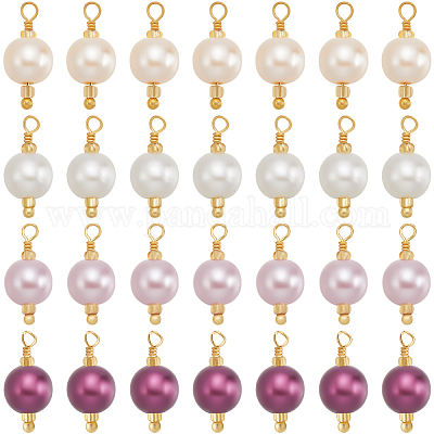 48 шт. 4-х цветные подвески из АБС-пластика с имитацией жемчуга KK-BBC0013-90-1