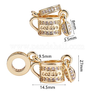 5шт стеллажное покрытие латунь микро проложить прозрачный кубический цирконий европейские висячие подвески KK-SZ0002-37-1