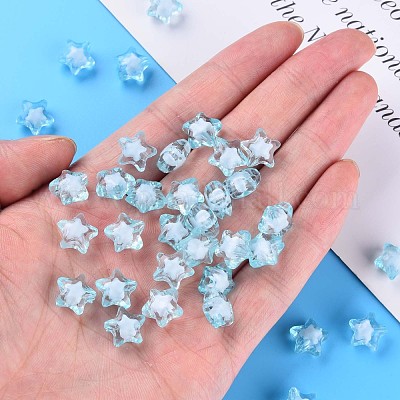 Прозрачные акриловые бусины TACR-S152-01A-754-1