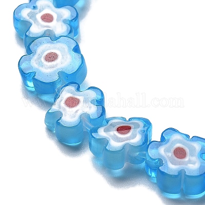 Ручной работы millefiori стеклянные бусины нитки LAMP-F035-09K-1