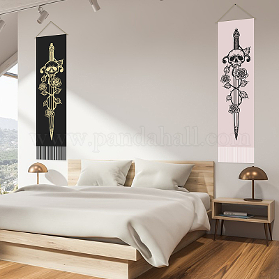 Декоративные настенные гобелены из полиэстера AJEW-WH0399-007-1