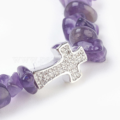 Природный и синтетический драгоценный камень бисер растянуть браслеты BJEW-JB03926-03-1