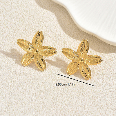 Серьги-гвоздики из нержавеющей стали в форме цветка LM9716-1