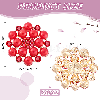 Кабошоны из сплава со стразами ALRI-GA0001-08B-1