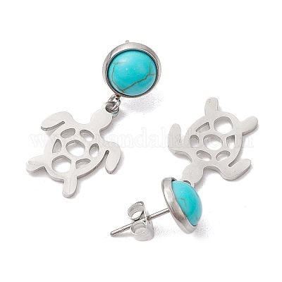 Серьги-гвоздики из нержавеющей стали 304 EJEW-JE06302-02-1