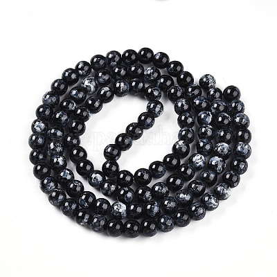 Выпечка окрашенные стеклянные бусины пряди DGLA-N003-8mm-A10-1