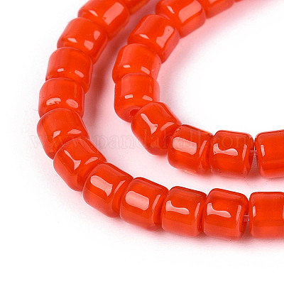 Непрозрачные сплошные цветные стеклянные бусины GLAA-N065-4x4mm-C04-1