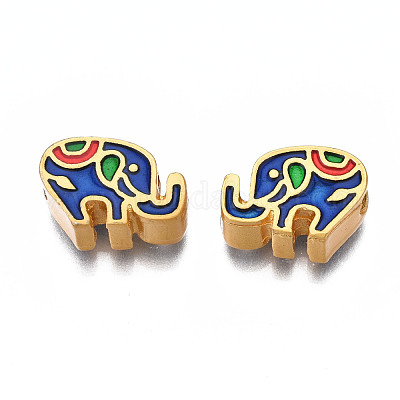 Рейка покрытие сплава эмалевые бусины ENAM-N056-027-B01-1