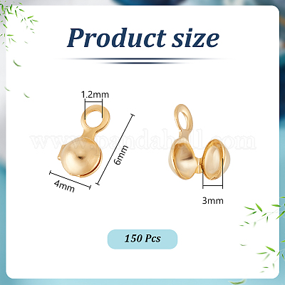 150 шт. латунные наконечники для бусин KK-UN0003-37-1