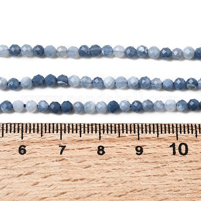 Натуральные синие опаловые бусы&nbsp;G-P603-C-3mm-04-1