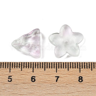 Прозрачные стеклянные бусины градиентного цвета GLAA-B026-01G-1