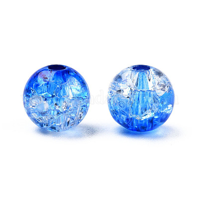 Прозрачных бусин акриловые треск CACR-N002-21-1