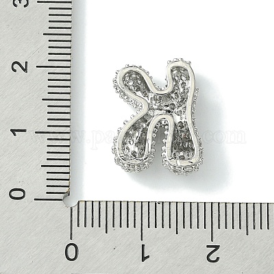 Подвески из латуни с покрытием из прозрачного кубического циркония KK-S378-01P-K-1