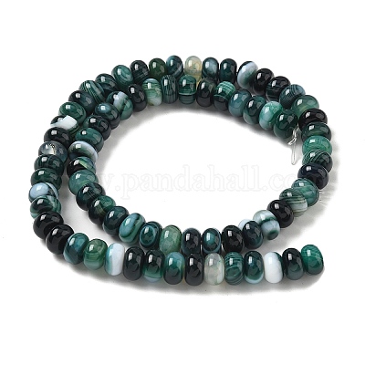 Натуральные полосатые агатовые бусы G-F790-I01-01R-1