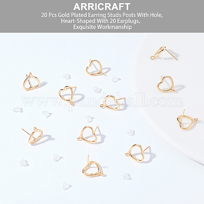 Wholesale arricraft 16 Pcs 4 Styles Stud Earring Posts 