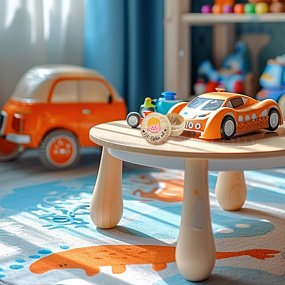 Круглая деревянная коробка из бука 3d с гравировкой 