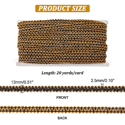 Металлические кружевные ленты из полиэстера OCOR-WH0060-74A-1