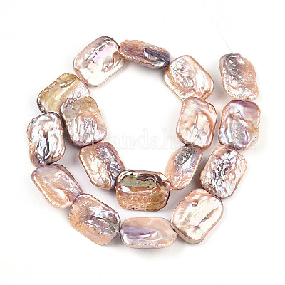 Барокко натуральный жемчуг кеши нити бусы PEAR-S020-D09-2A-1