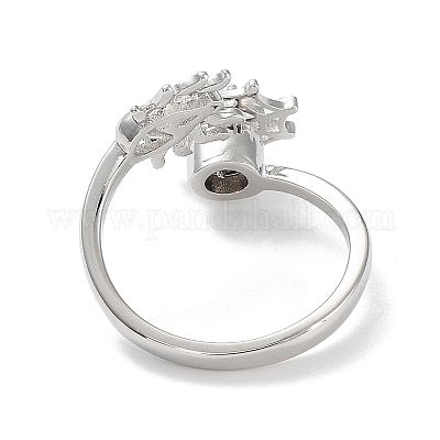 Вращающиеся манжеты из прозрачного циркония RJEW-Z023-03P-1