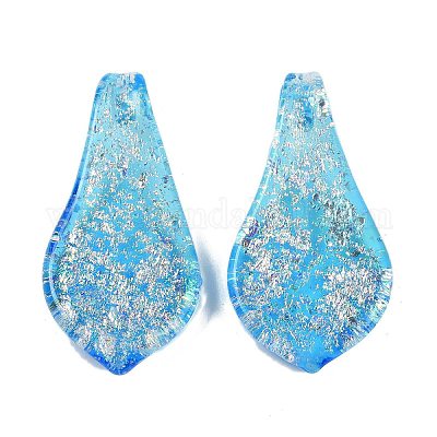 Lampwork большие кулоны&nbsp;FOIL-K003-01B-1