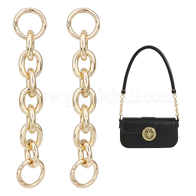 2Pcs Gold Purse Strap Extender 2 Size Purse Chain Strap Handbag