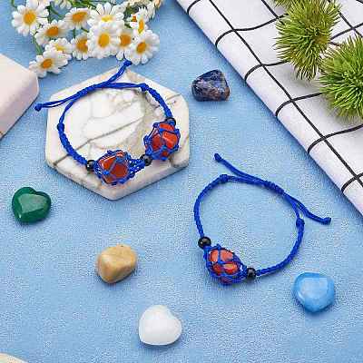 Регулируемый плетеный нейлоновый шнур макраме мешочек изготовление браслета AJEW-SW00013-09-1