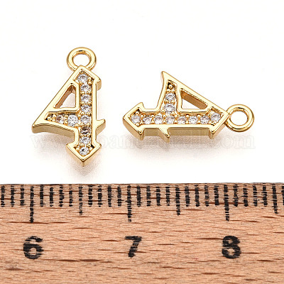 Латунные микро проложить кубического циркония подвески KK-N261-104E-G-1