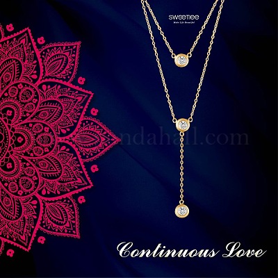 925 двухслойное ожерелье из стерлингового серебра JN635C-1