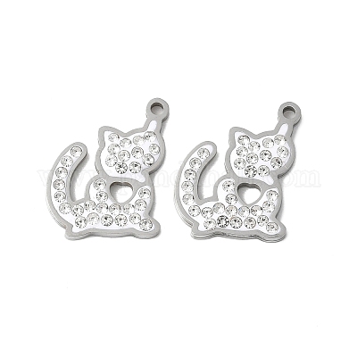 201 подвеска из нержавеющей стали со стразами STAS-V005-05P-01-1