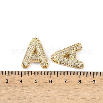 Латунные микропаве прозрачные подвески с фианитом KK-Z041-01G-A-1