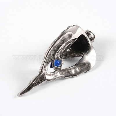 Большие подвески из хирургической нержавеющей стали 316 с сапфиром STAS-E070-32A-1