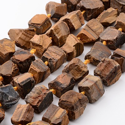 Природного сырья тигр глаз бисер пряди G-D833-15-1