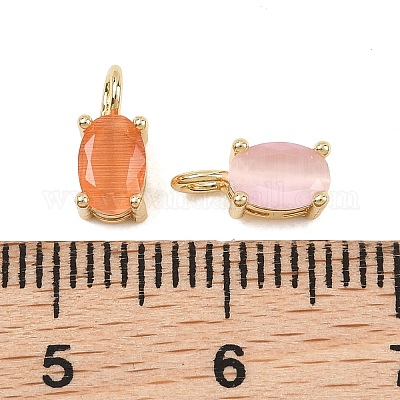Messing Cat Eye Anhänger&nbsp;KK-C251-09B-G-1