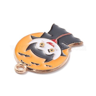 Подвески из сплава хэллоуина с эмалью ENAM-P248-01G-B-1