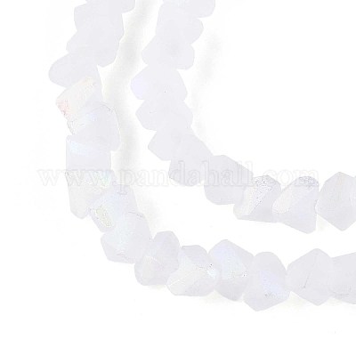 Матовые прозрачные стеклянные бусины GLAA-N054-4mm-01-1