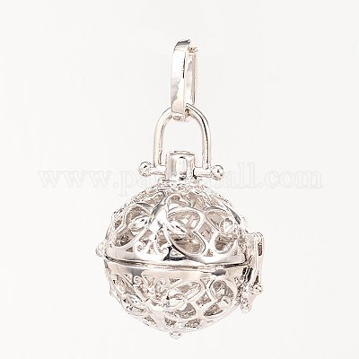 Экологически чистые латунные полые круглые подвески в стойке KK-M180-14-NR-1