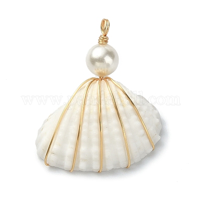 Подвески из натуральной оболочки из медной проволоки PALLOY-TA00078-02-1