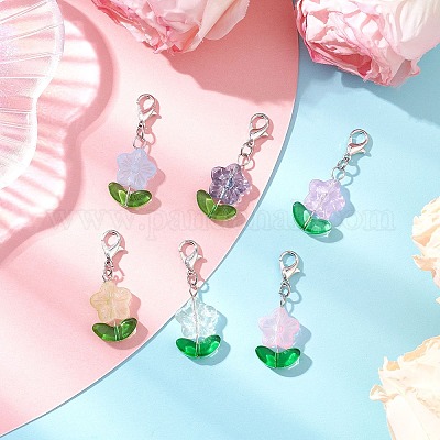 Стекло подвесные украшения HJEW-JM03379-1