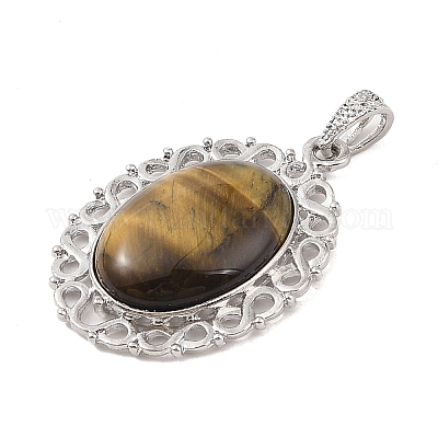 Природных тигровый глаз подвески G-A226-03P-04-1