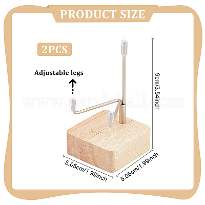 Квадратные деревянные мольберты из хрусталя с железным держателем ODIS-WH0038-28A-P-1