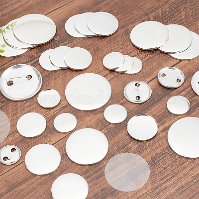 150 набор из 5 размеров железных брошей с кабошонами DIY-CA0005-16-1