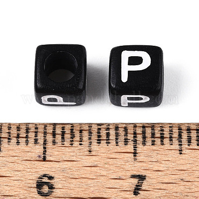 Начальные акриловые бусины с горизонтальной дырочкой OACR-ZX006-35P-1