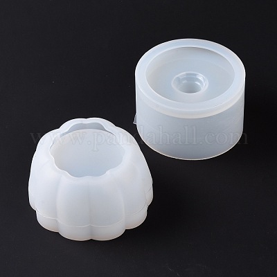 Хэллоуин тема DIY тыква Джек-о-фонарь ящик для хранения и крышка набор силиконовых форм DIY-G058-A01-1