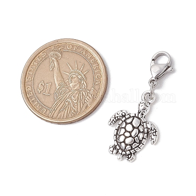 5 pendentif tortue en alliage&nbsp;HJEW-JM02704-1